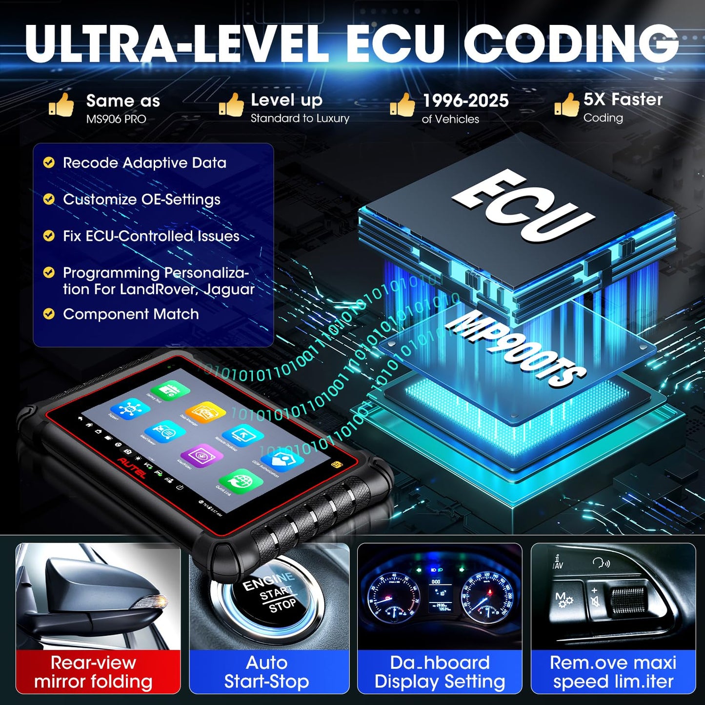 Autel MaxiPRO MP900TS Scanner – 2025 TPMS & ECU Tool
