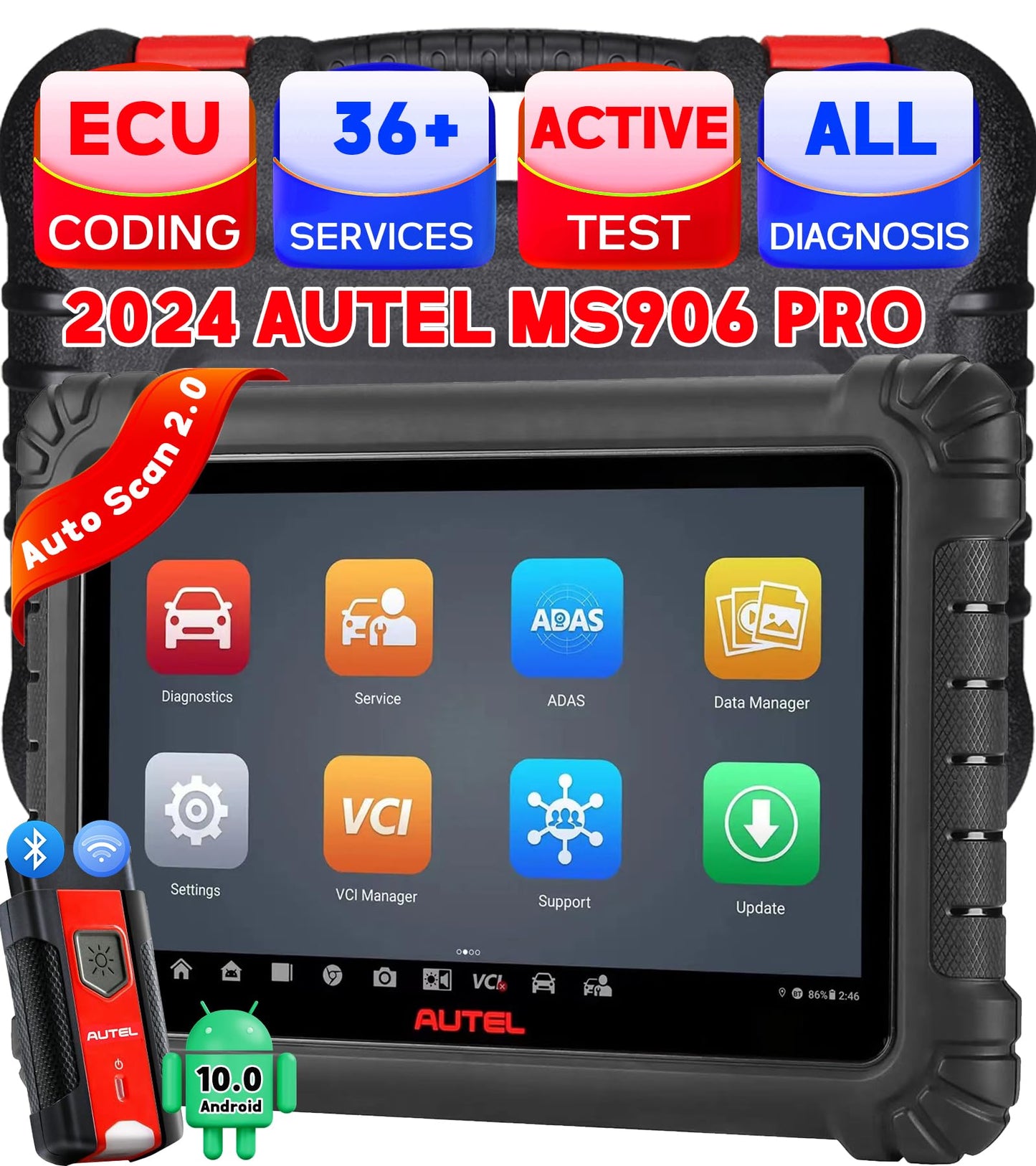 Autel MaxiSys MS906Pro Scan Tool – Advanced ECU Coding & Full Diagnostics