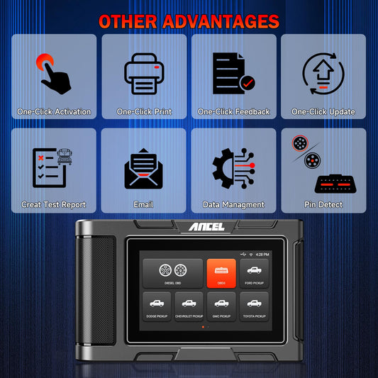 ANCEL HD3500 Plus Diesel Truck Scanner for Ford, RAM, Chevy, GMC