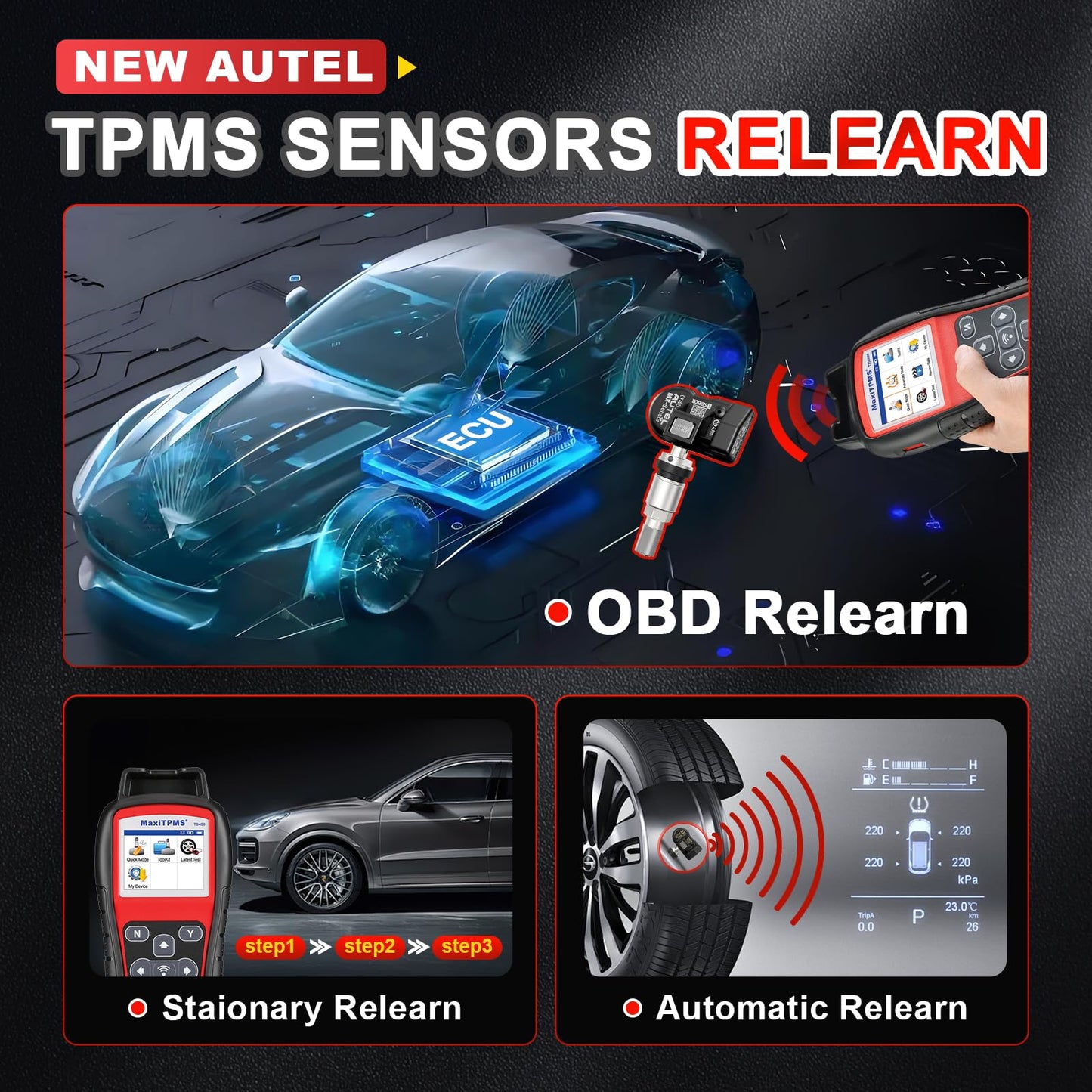 Autel TS508WF TPMS Relearn & Programming Tool (Wi-Fi 2025)