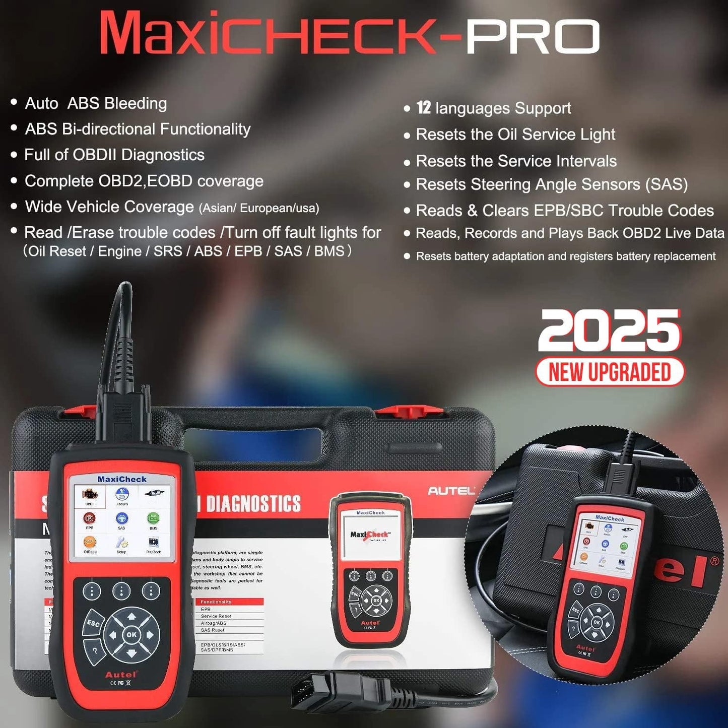 Autel MaxiCheck PRO ABS Auto Bleed & OBD2 Diagnostic Scanner