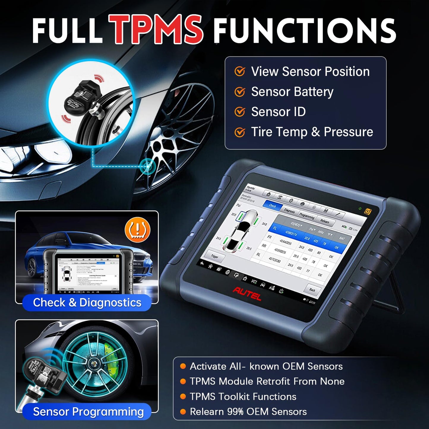 Autel MaxiPRO MP808Z-TS Scanner – 2025 ECU Coding & TPMS Tool
