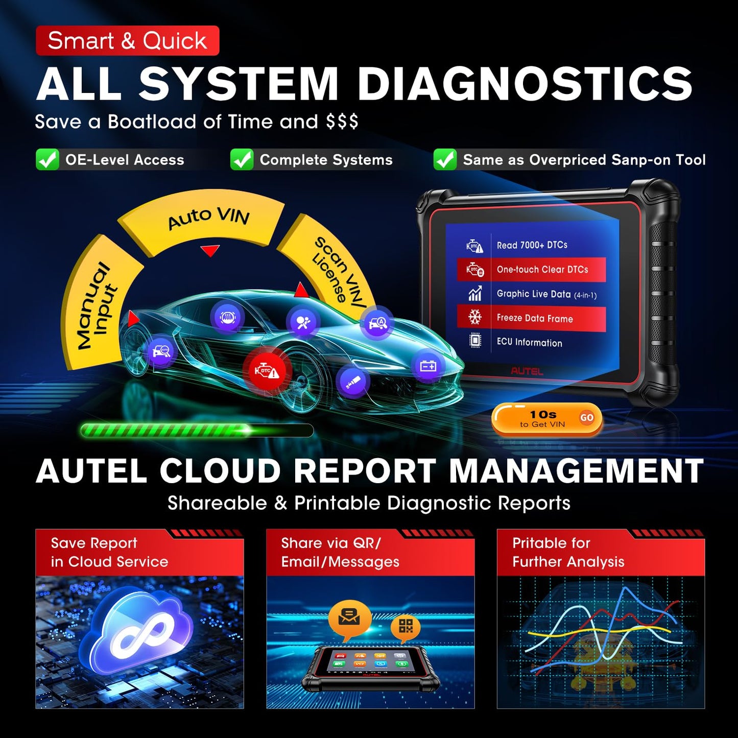 Autel MK900BT Scanner 2025 – Bi-Directional OBD2 Tool