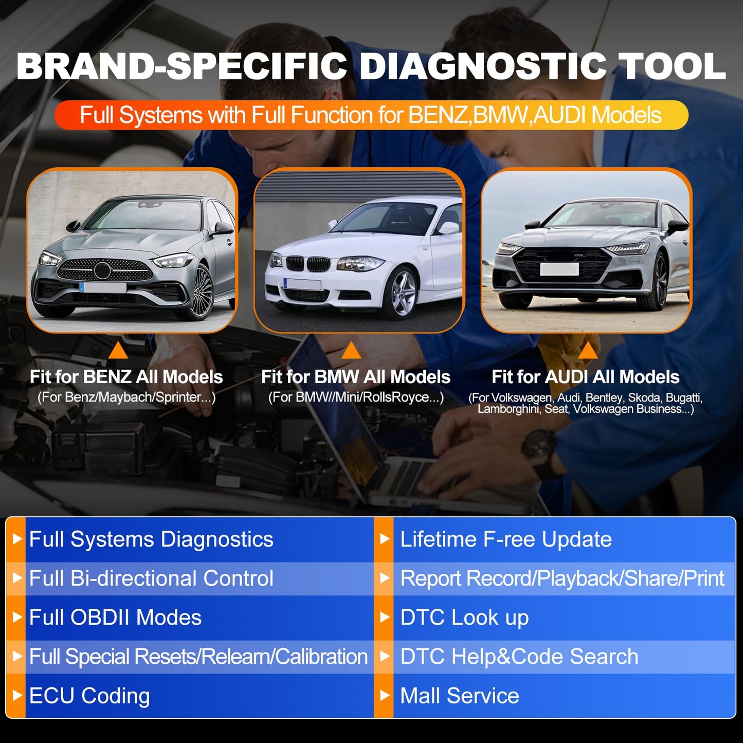 LAUNCH X431 Creader Elite BBA 2.0 BMW Benz VW Audi Scanner 2025