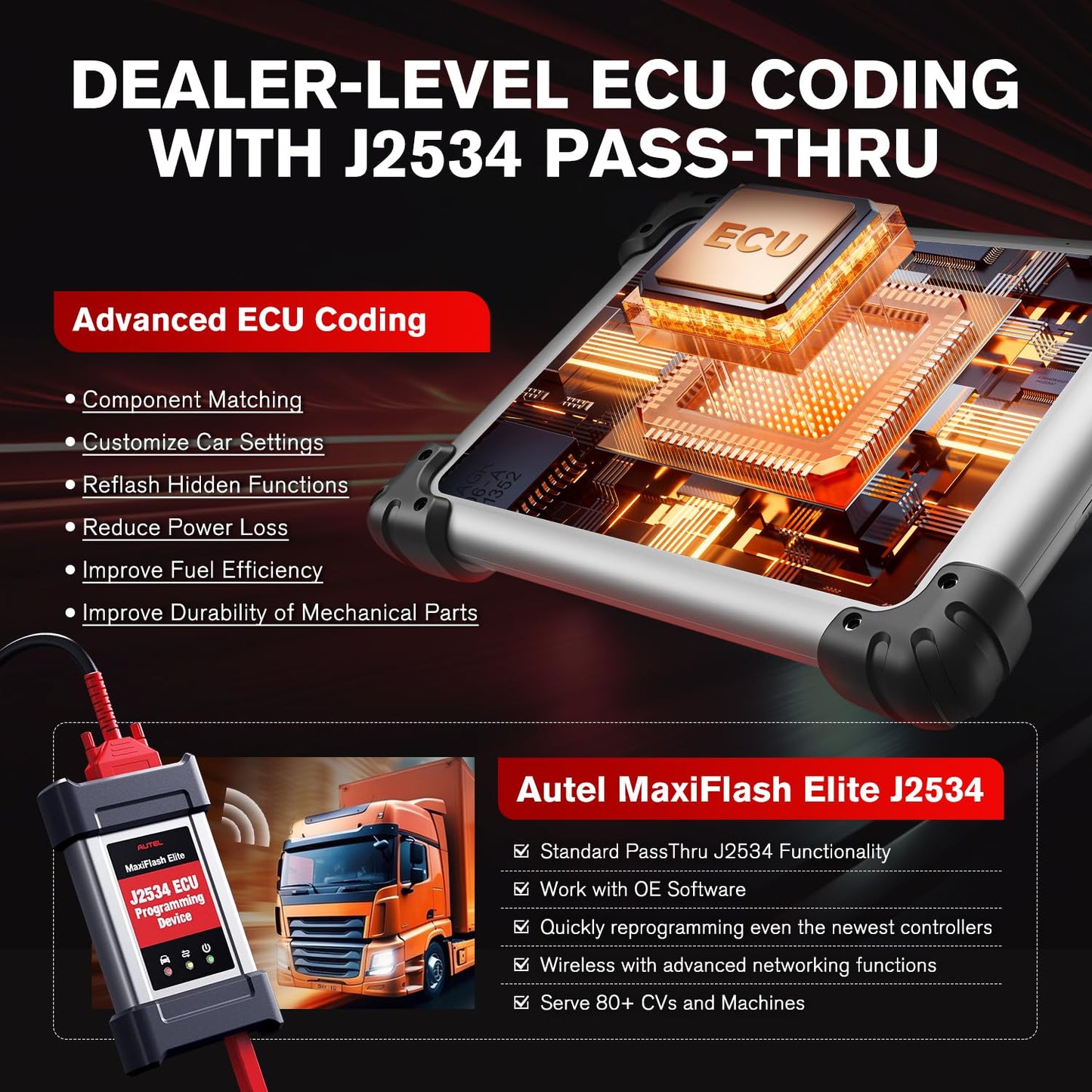 Autel MaxiSys MS908CV II 2025 Heavy Duty Truck Scanner