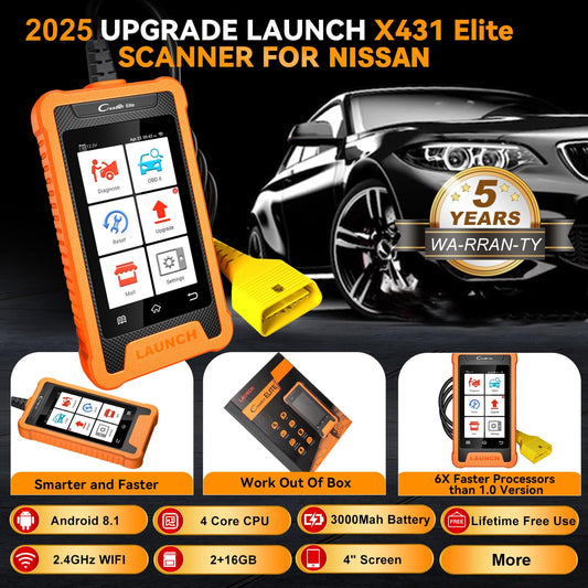 Launch X431 Elite 2025 Nissan Infiniti OBD2 Scanner with Reset