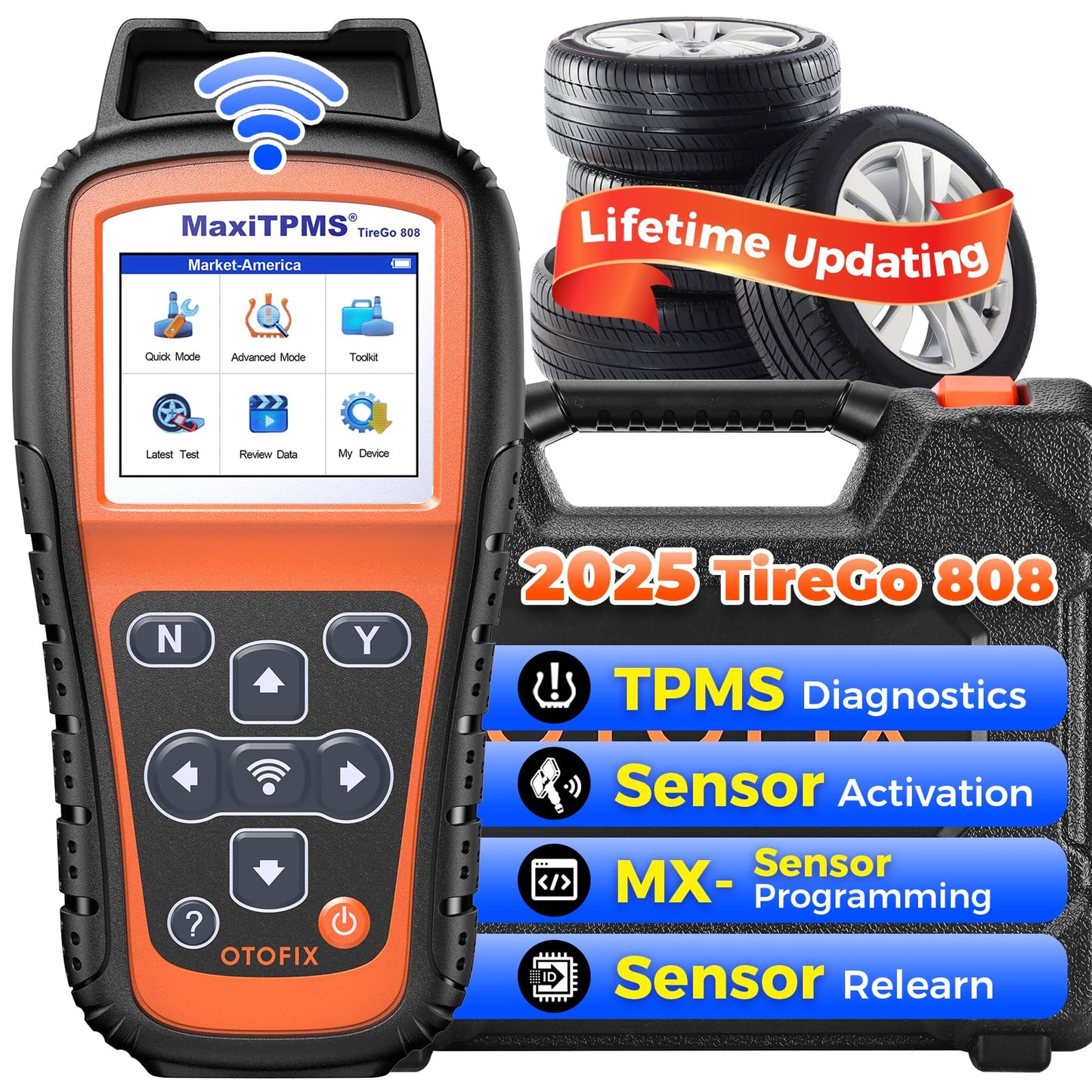 OTOFIX TireGO 808 TPMS Programmer & Diagnostic Tool with Lifetime Updates