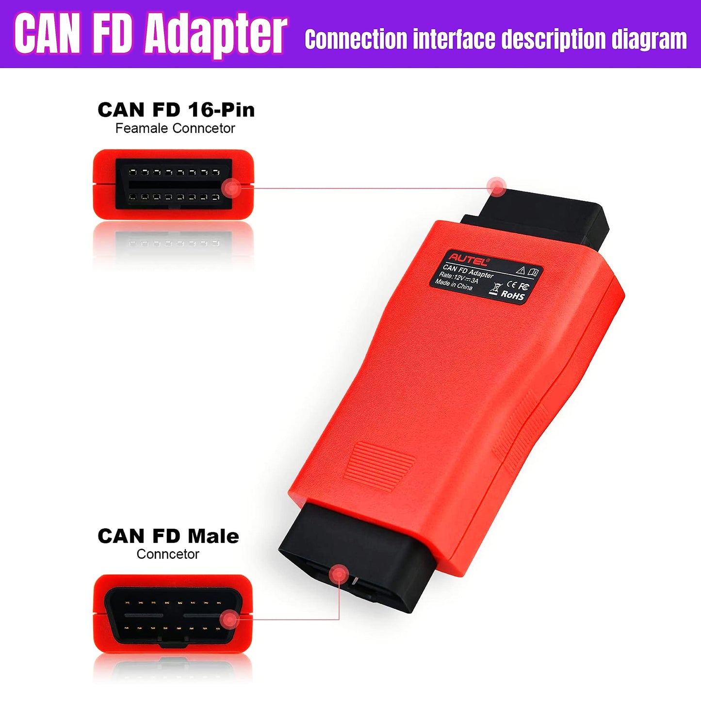 Autel CAN FD Protocol Adapter for GM Vehicles – Compatible with MX808, MS906 & More