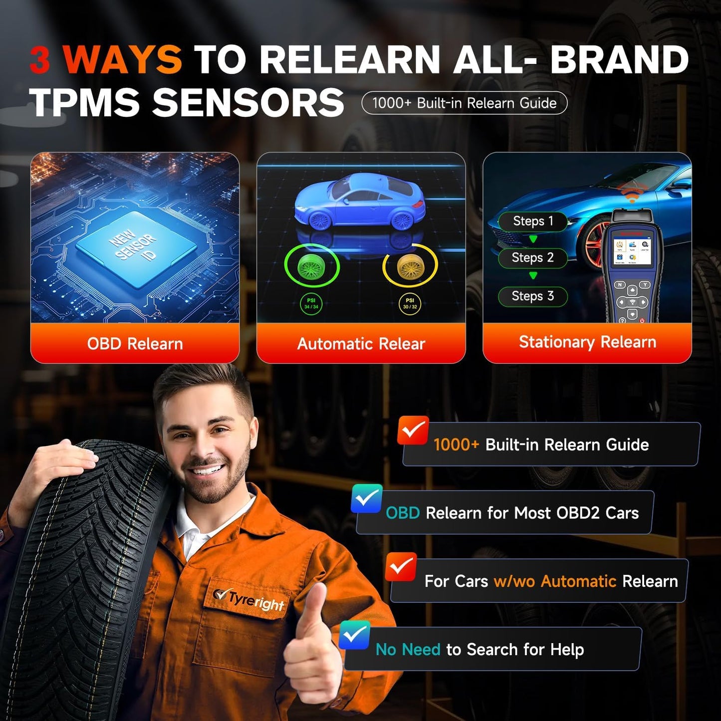 Autel MaxiTPMS TS501 PRO TPMS Tool – Program & Relearn MX-Sensors