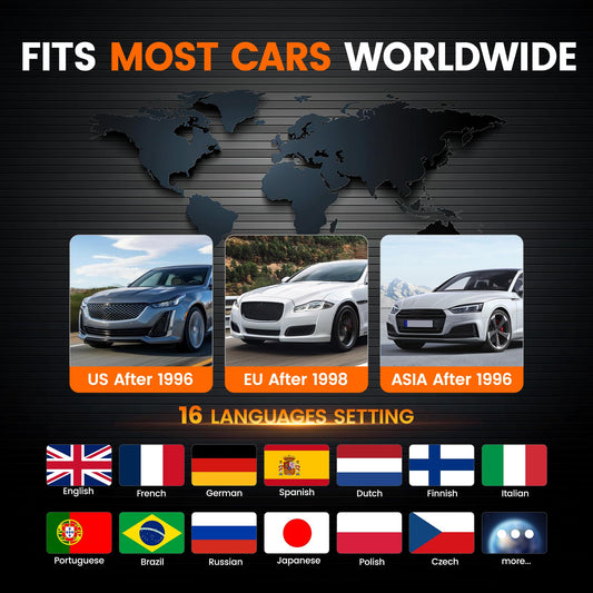 ANCEL AD530 PRO 2-in-1 OBD2 Scanner & Battery Tester for 1996+ Cars