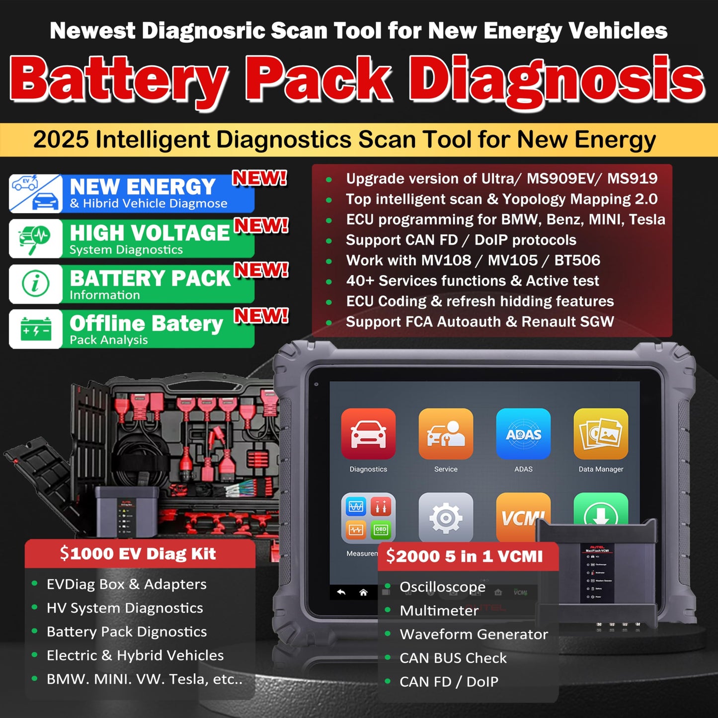 Autel MaxiSYS Ultra EV Scanner – 2025 Electric Vehicle Diagnostic Tool