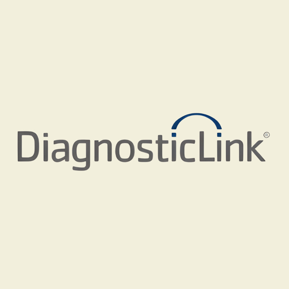 DiagnosticLink logo on a beige background