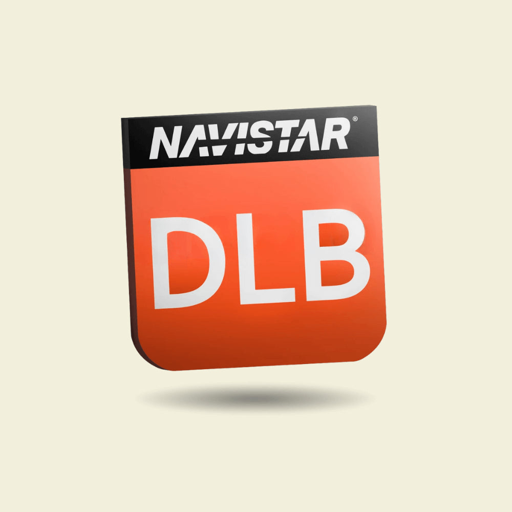 Navistar DLB logo on an orange background