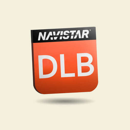 Navistar DLB logo on an orange background