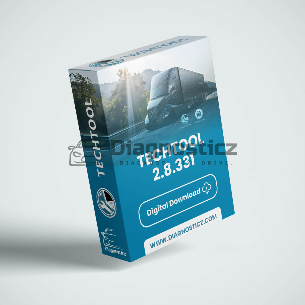 Volvo Tech Tool 2.8.331 software package showing installer files and activation setup for Volvo, Mack, and Renault trucks