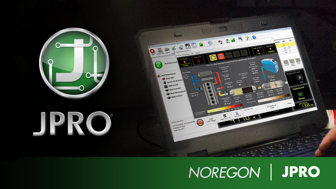 Technician using JPRO software for vehicle diagnostics