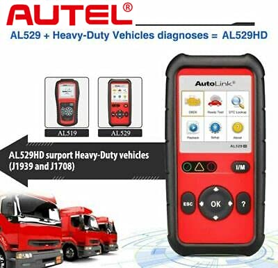 Autel AutoLink AL529HD Heavy Duty OBD2 Scanner – Truck Code Reader