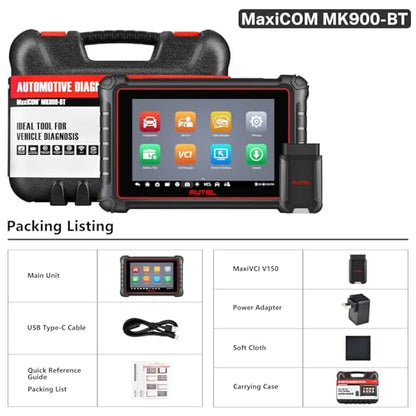 Autel MaxiCOM MK900BT Scanner | 2025 Bidirectional Tool with 3000+ Tests & 40+ Services