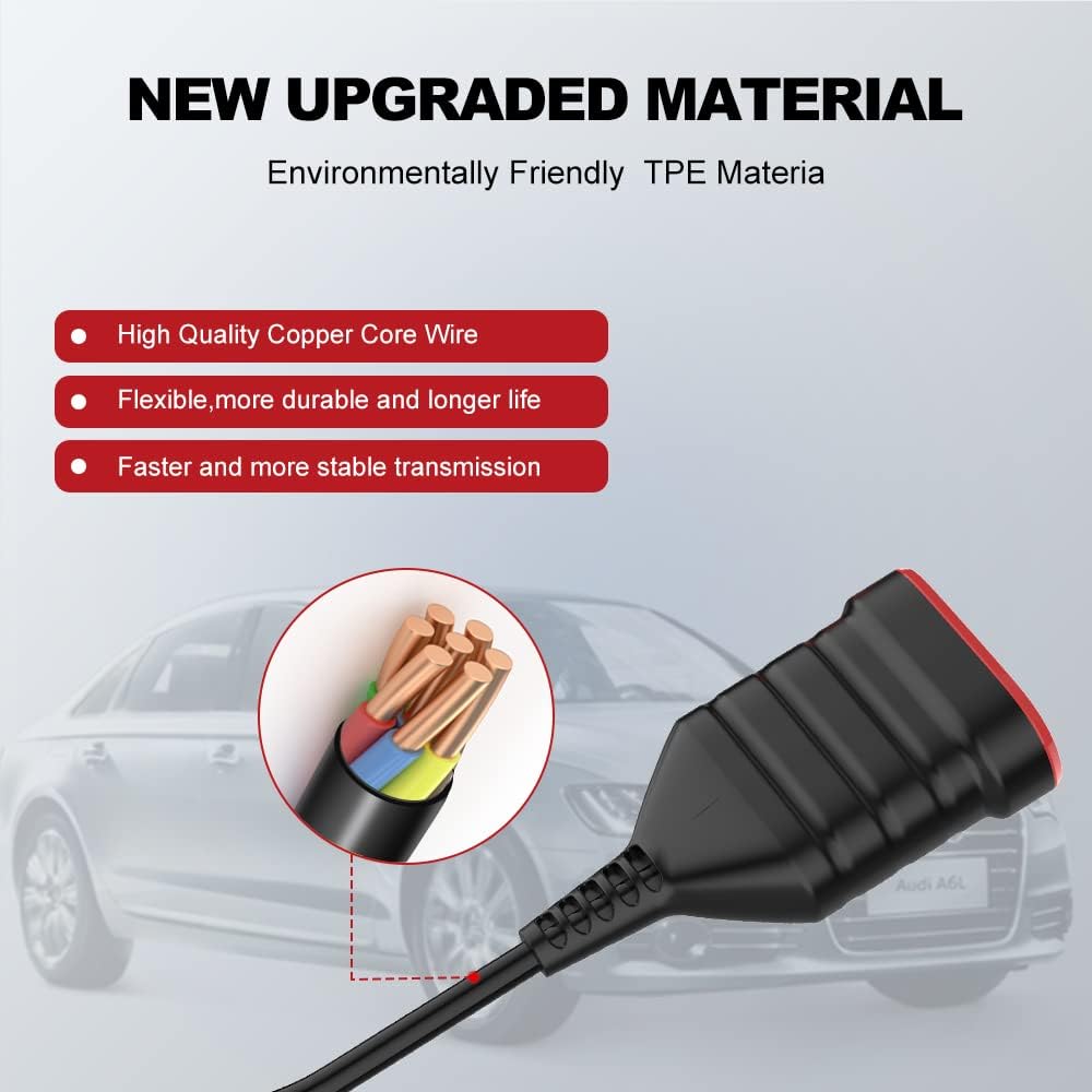 THINKCAR OBD2 Extension Cable – 60cm Flat Adapter