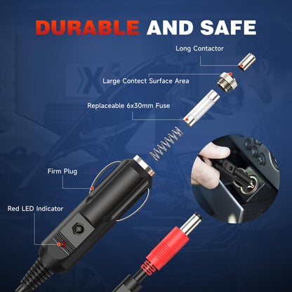 Autel 12V DC Car Charger Cable 5.5x2.5mm for Scanner & Devices