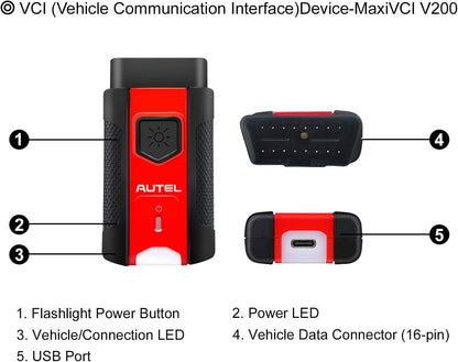 Autel MaxiVCI V200 OBD2 Bluetooth Adapter for Scanners