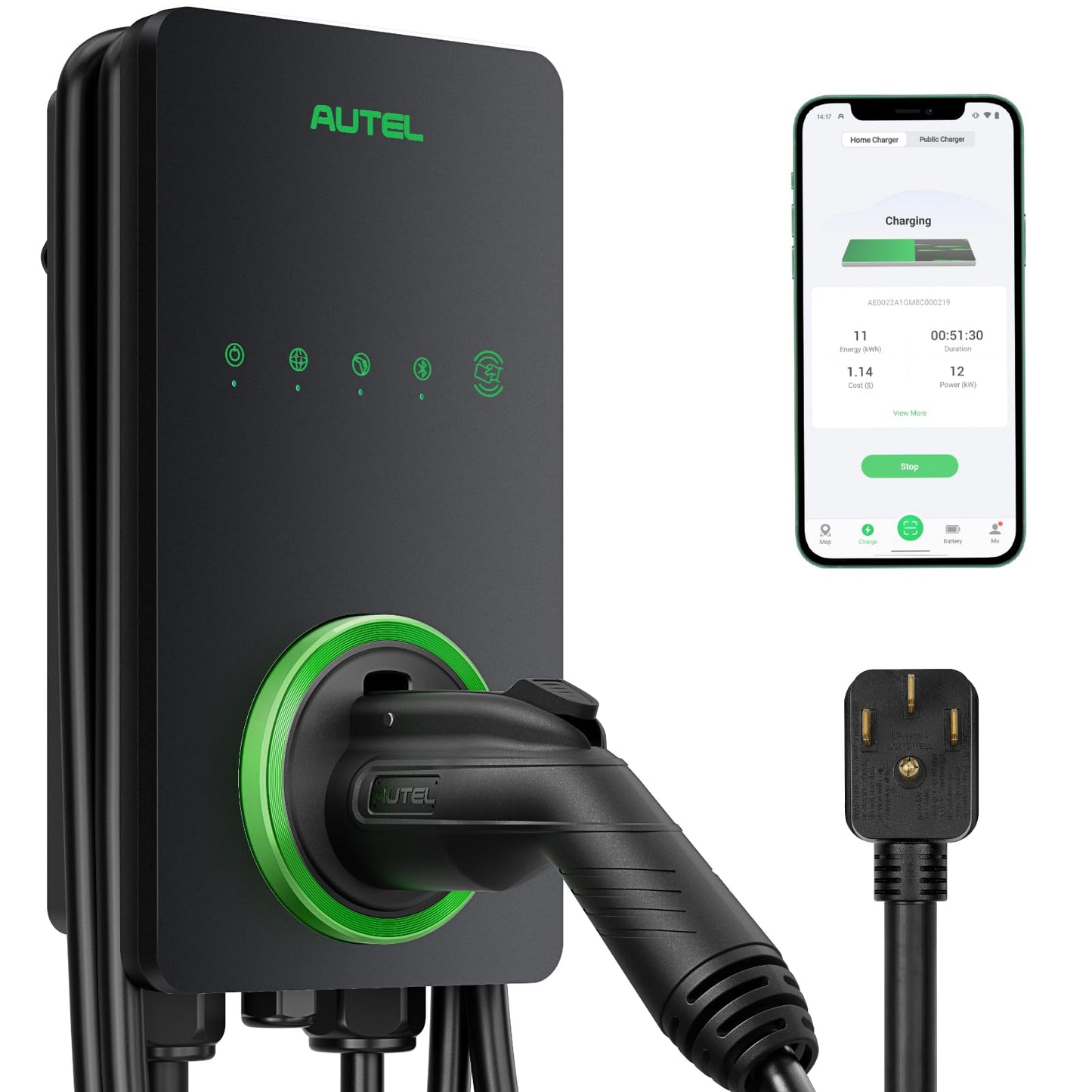 Autel AC Lite 40A Level 2 EV Charger – NEMA 14-50 Plug