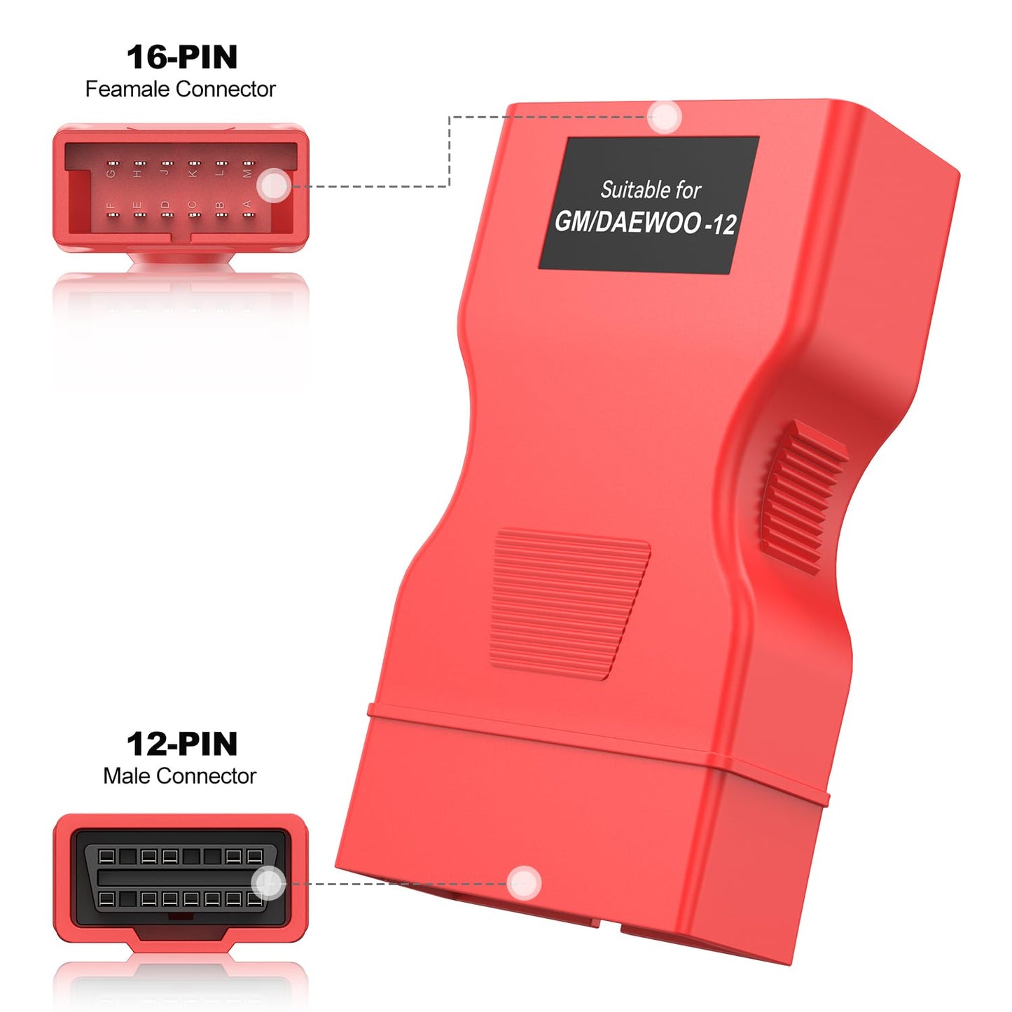 Autel 12-Pin to OBD2 Adapter for GM & Daewoo – OBD1 to OBDII