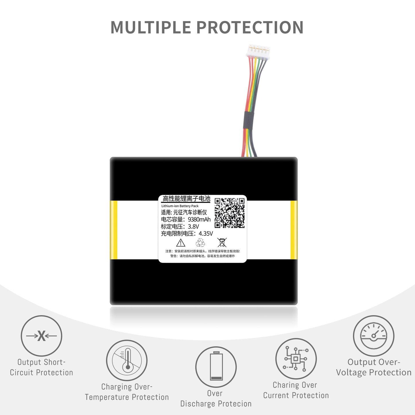 DFTIM Battery Replacement for Launch X431 Pad 5 – 3.7V 9360mAh Li-ion