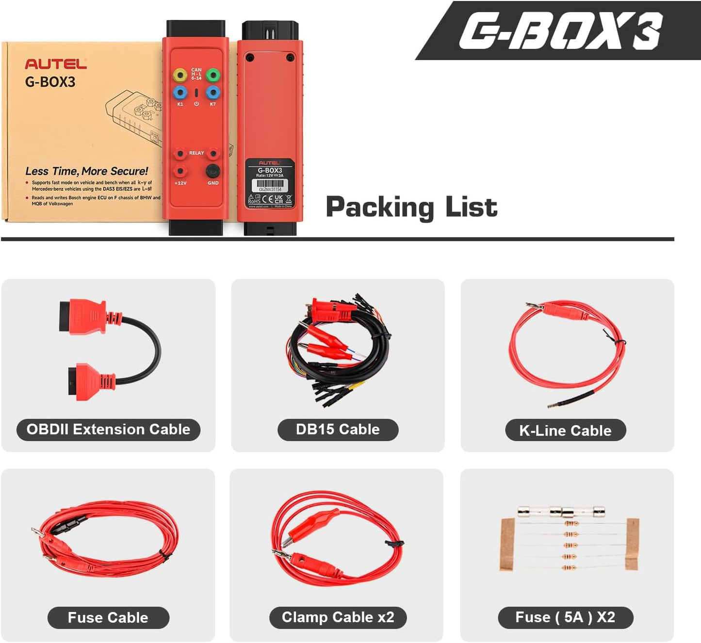 Autel G-BOX3 2025 Key Programming Adapter for BMW & Benz