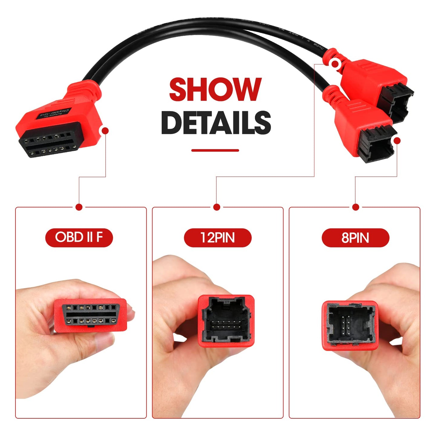 Autel 12+8 OBD2 Adapter for Chrysler | Bypass FCA Gateway Cable