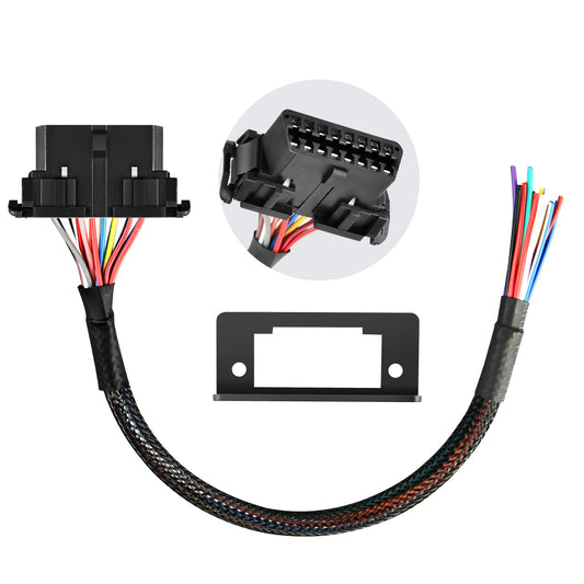 Autel OBD2 16Pin Female to Pigtail Cable with Dash Mount – 30CM