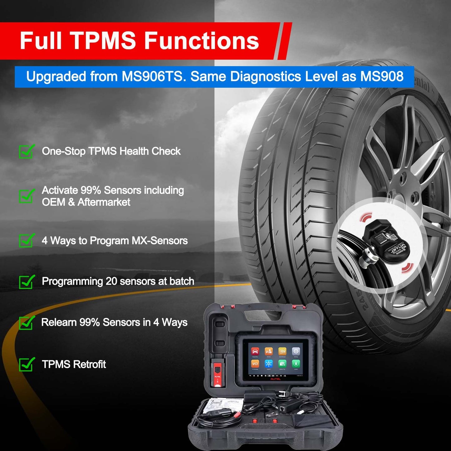 Autel MS906 Pro-TS Scanner – Full TPMS & ECU Coding Tool