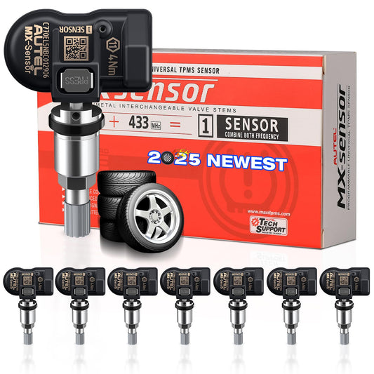 Autel MX-Sensor TPMS Set of 8 – Dual 315/433MHz Metal