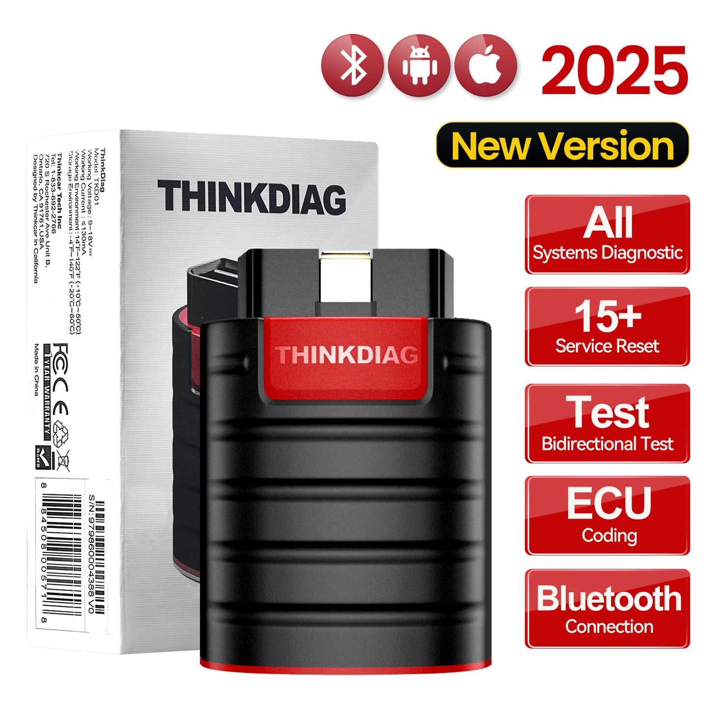 ThinkDiag OBD2 Scanner with ECU Coding & 15+ Resets