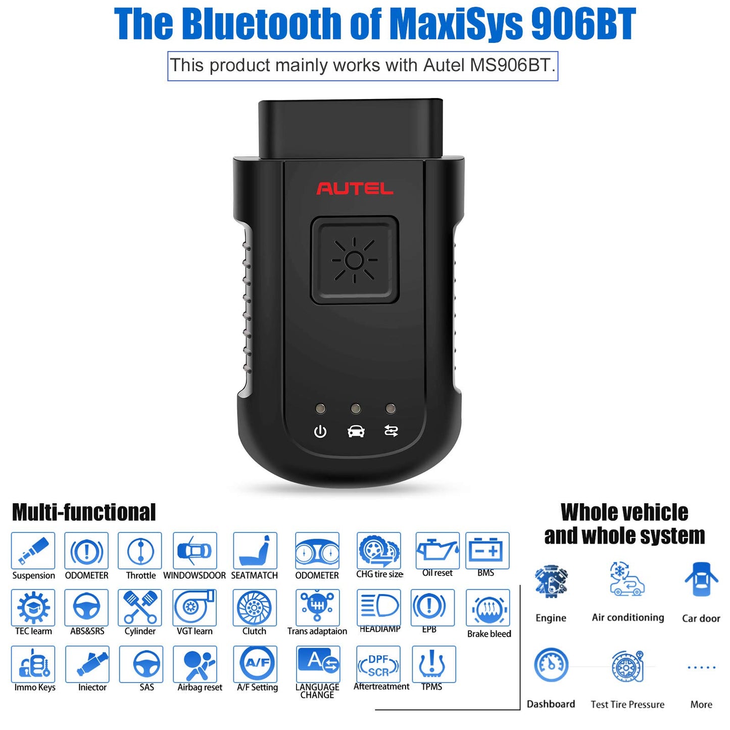 Autel MaxiSYS VCI100 Bluetooth VCI Adapter for MS906BT