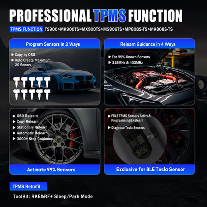 Autel MaxiTPMS TS900 TPMS Programming Tool with 40+ Services
