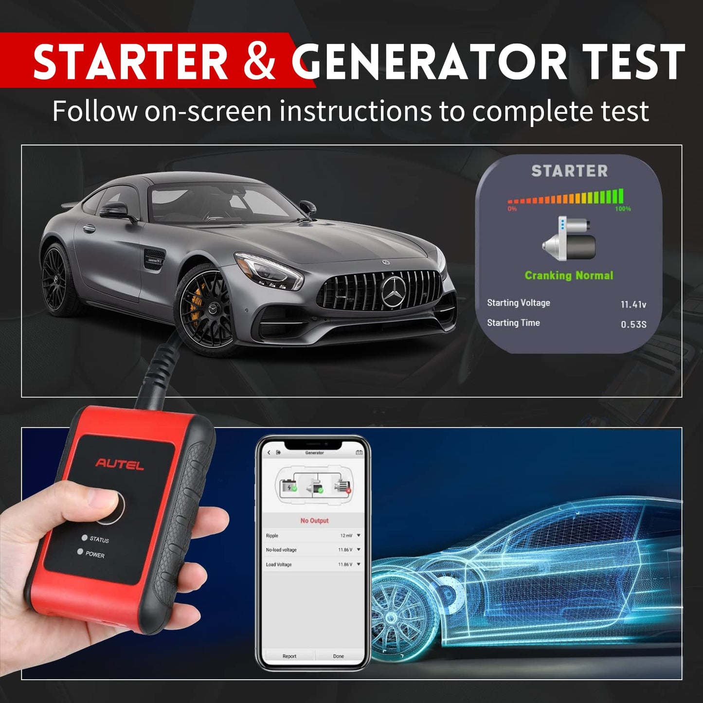 Autel MaxiBAS BT506 2024 Battery Tester – Accurate 6V & 12V Analyzer