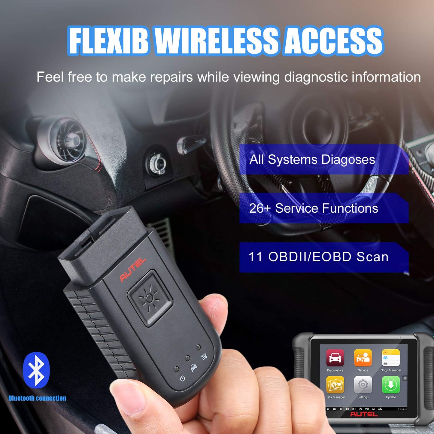 Autel MaxiSYS VCI100 Bluetooth VCI Adapter for MS906BT
