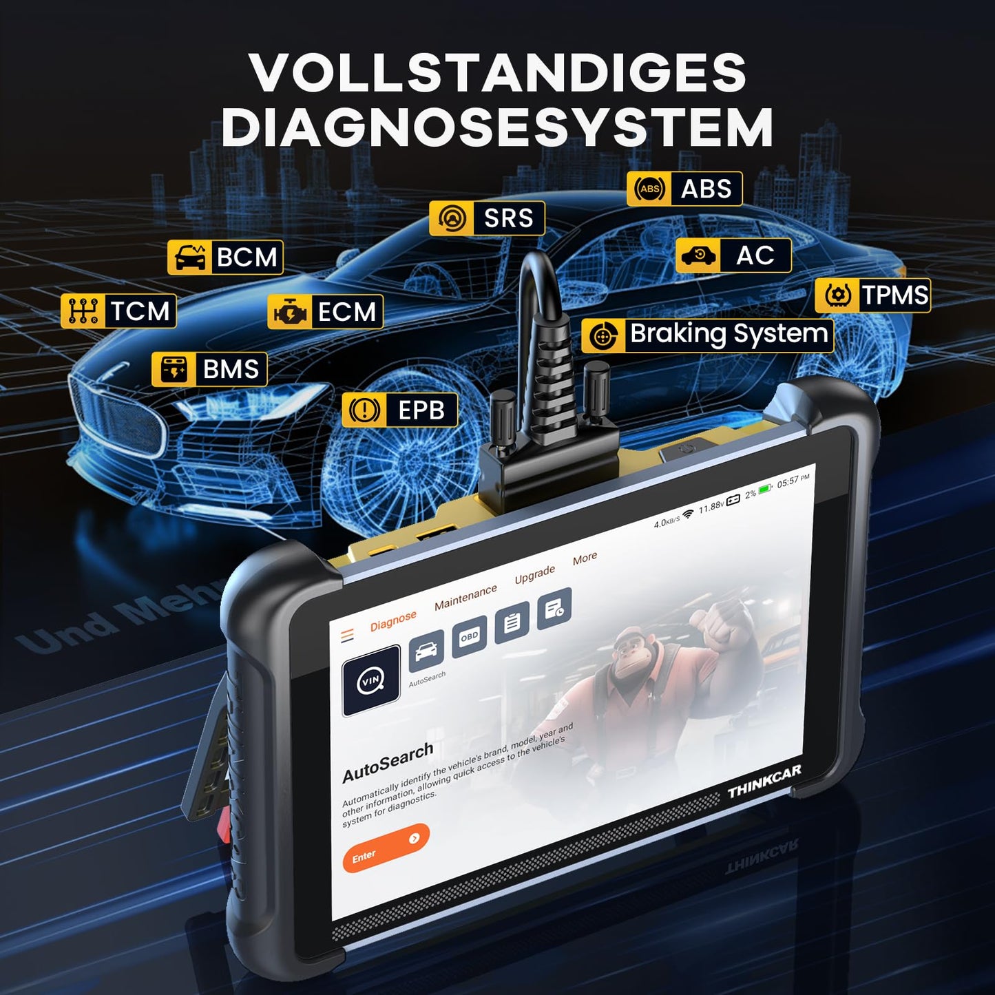 ThinkScan TK689 OBD2 Scanner – Advanced ECU Coding & 34+ Resets