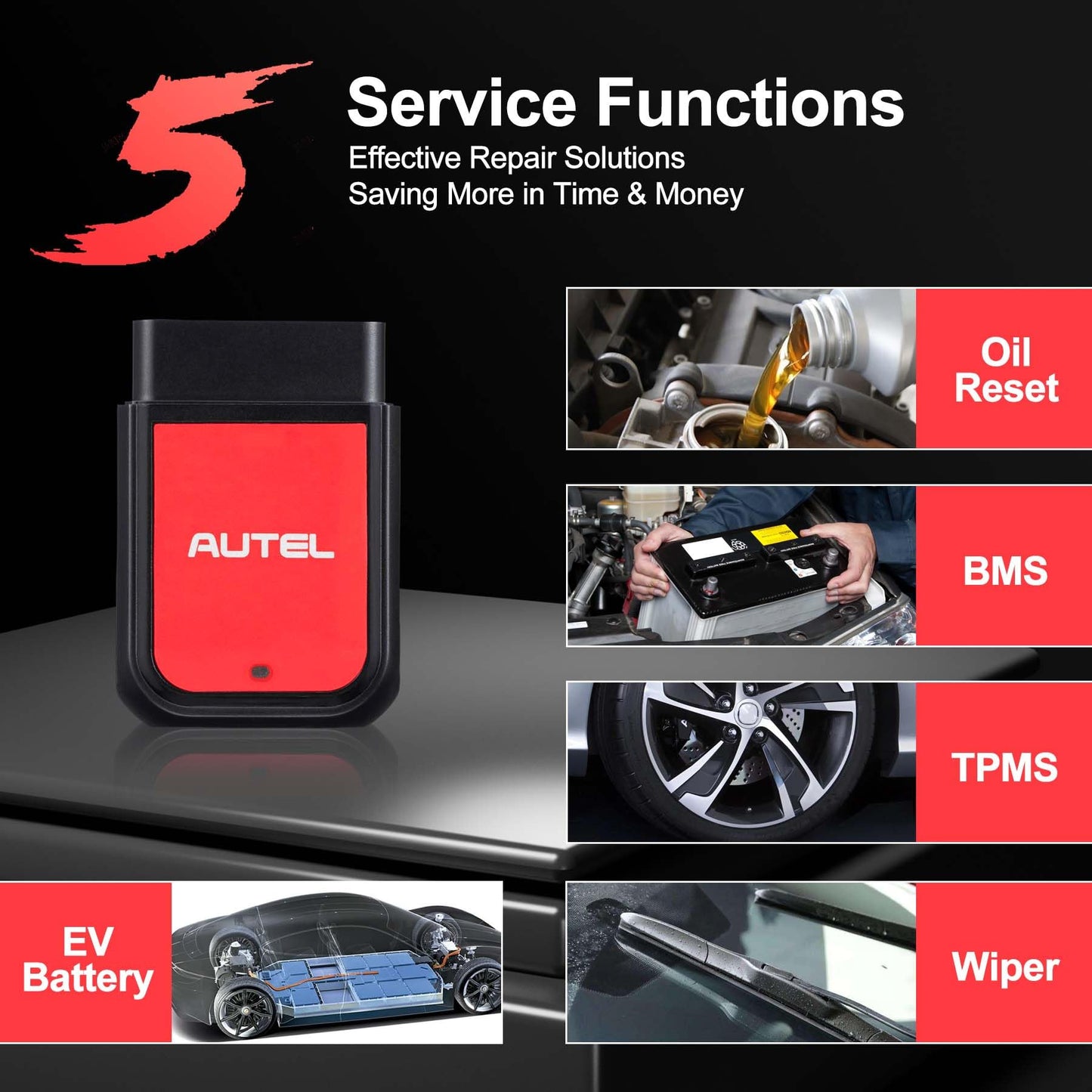Autel MaxiAP AP2500 Bluetooth OBD2 Scanner for All Systems