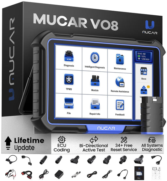MUCAR VO8 OBD2 Scanner with ECU Coding & 34+ Services