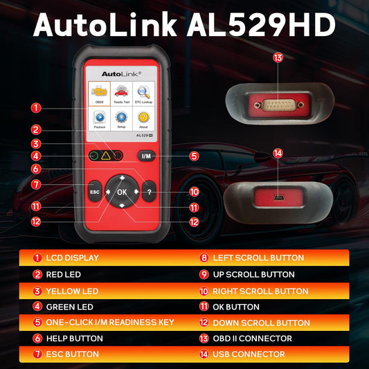 Autel AutoLink AL529HD OBD2 Scanner for Cars & Trucks – AutoVIN