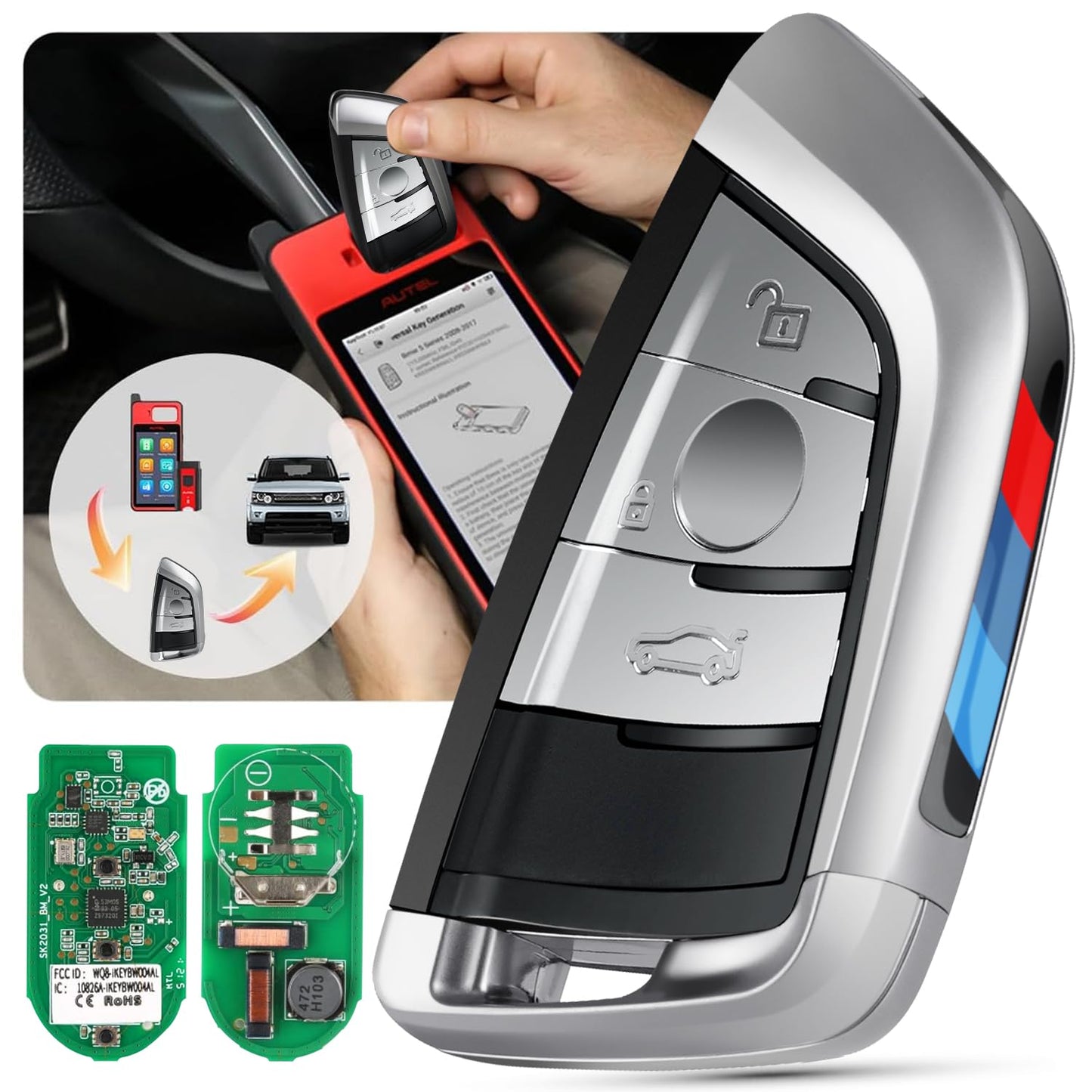 Autel IKEYBW003AL BMW Blank Key Fob for KM100 IM608 IM508