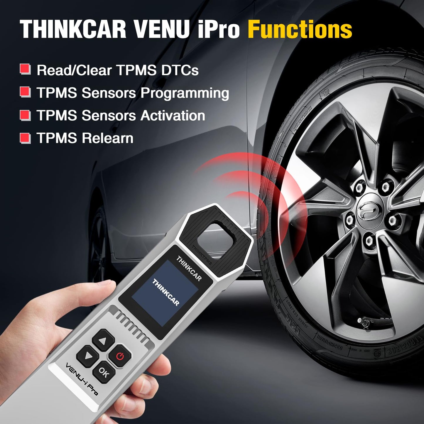 ThinkCar VENU iPro TPMS Tool – Relearn & Program Sensors