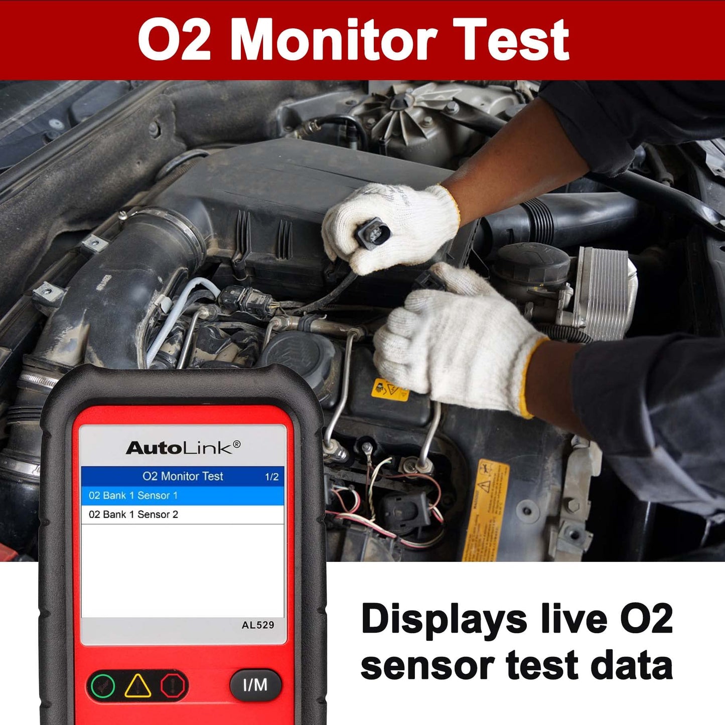Autel AutoLink AL529 OBD2 Scanner - Advanced Code Reader & Live Data