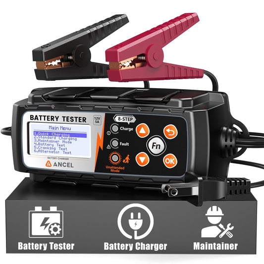 ANCEL BT521 3-in-1 12V Battery Charger, Tester & Maintainer