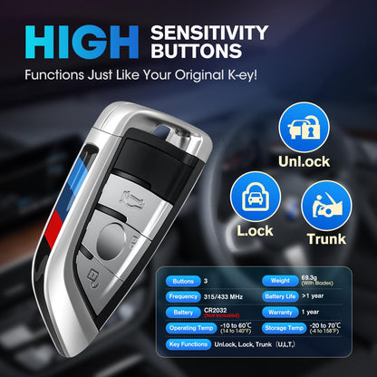 Autel IKEYBW003AL BMW Blank Key Fob for KM100 IM608 IM508