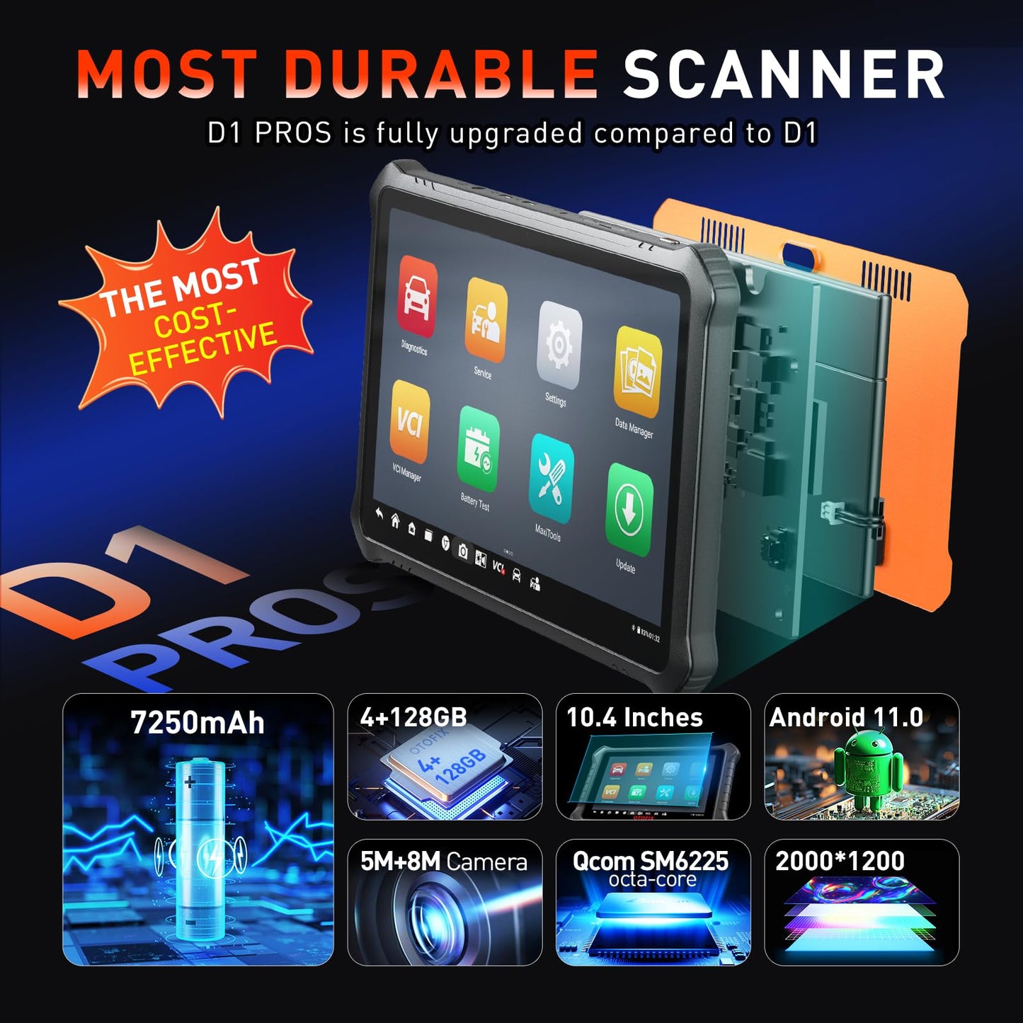 OTOFIX D1 PROS 2025 ECU Coding Scan Tool with 40+ Services & FCA SGW