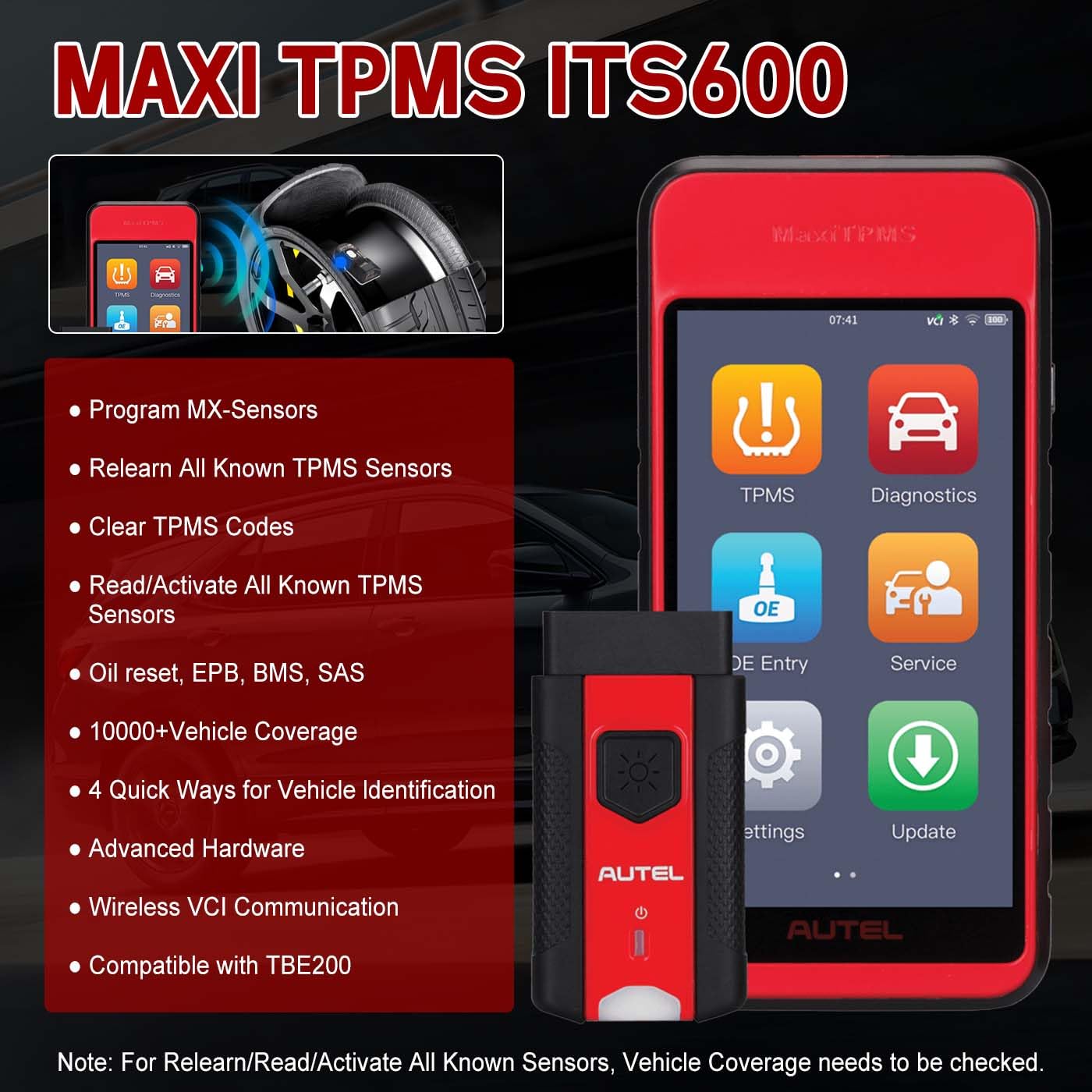 Autel MaxiTPMS ITS600 TPMS Tool | Full Diagnostics + Sensor Programming