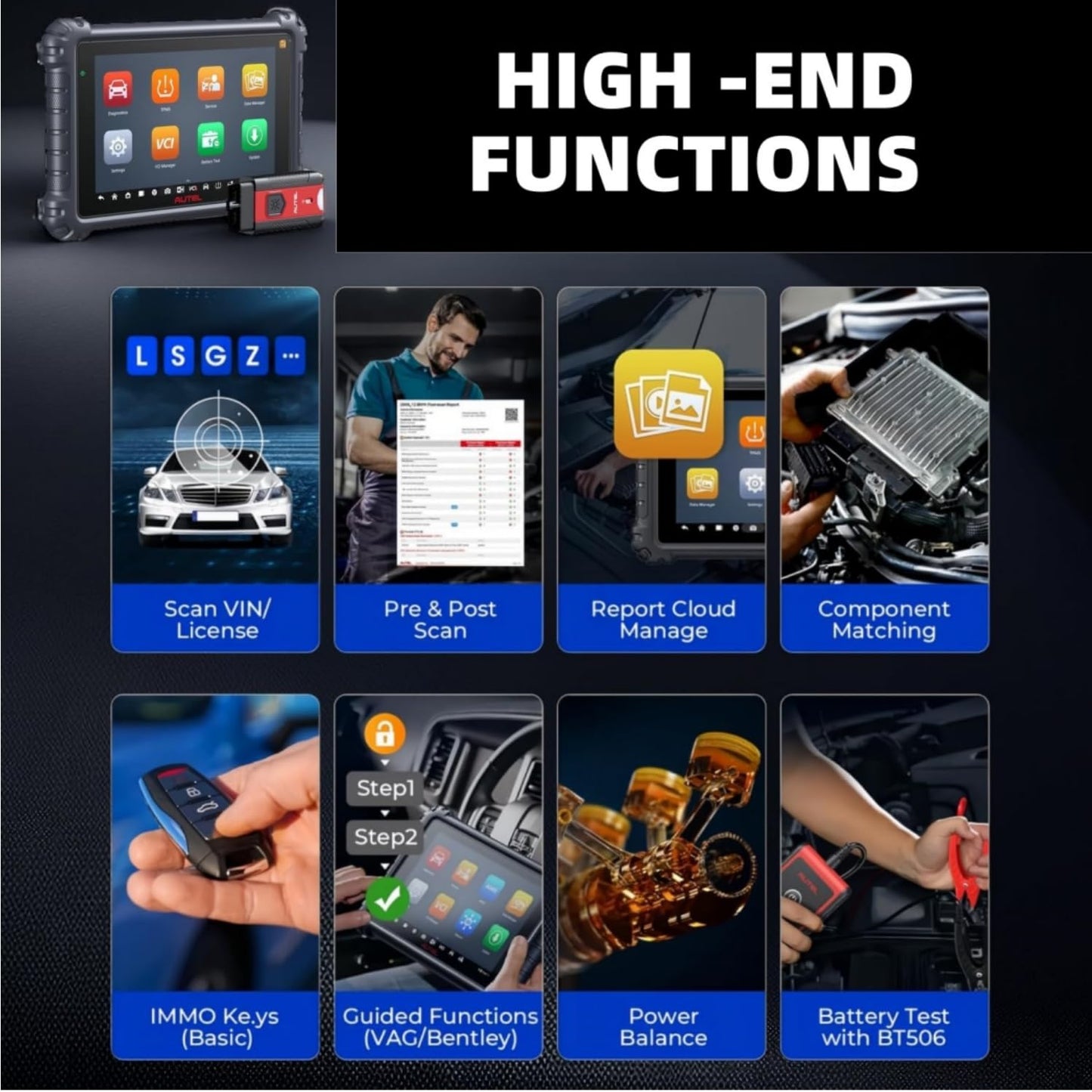 Autel Maxisys MS906 Pro-TS 2025, Top Autel Scanner with TPMS Programming Tool, Upgrade of MP900TS, MP900BT, MS906Pro, MS906TS, MS906BT, Bidirectional Diagnostic Tool, Auto Scan 2.0, CAN FD/DoIP